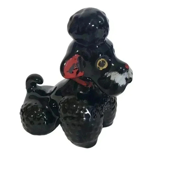 Vintage Redware poodle figurines set of two french poodle - Picture 2 of 4